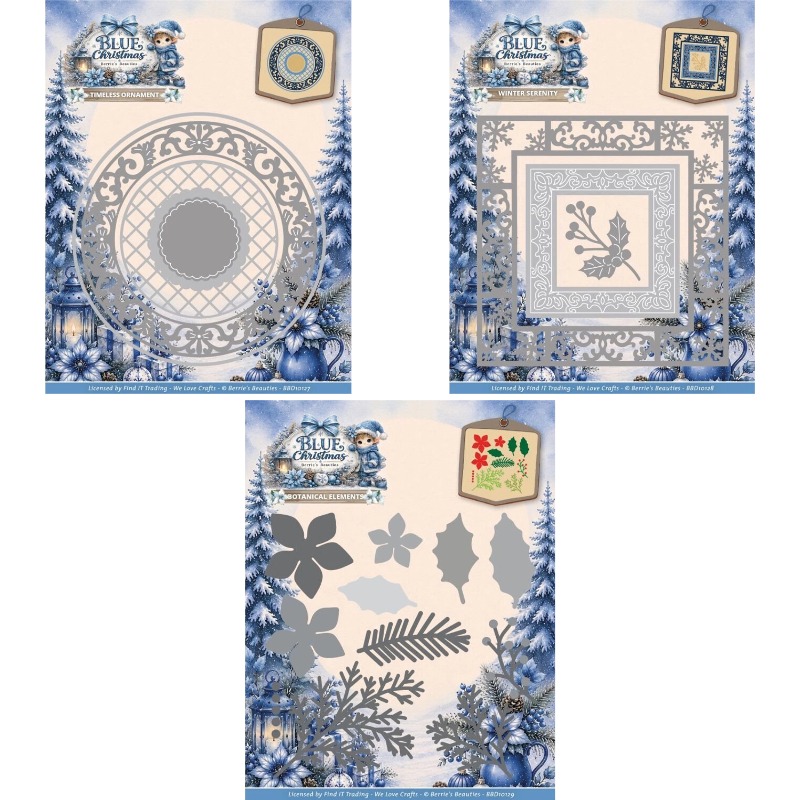 Candle Making Guide - Blue Christmas Winter Serenity Bastel-Metallstanzformen, Formstreifen,