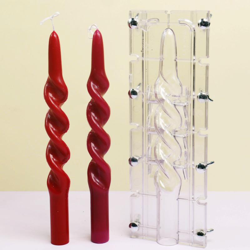Candle Making Course - Twisted Stripe Column Acryl-Kerzenform, einfaches Entformen,