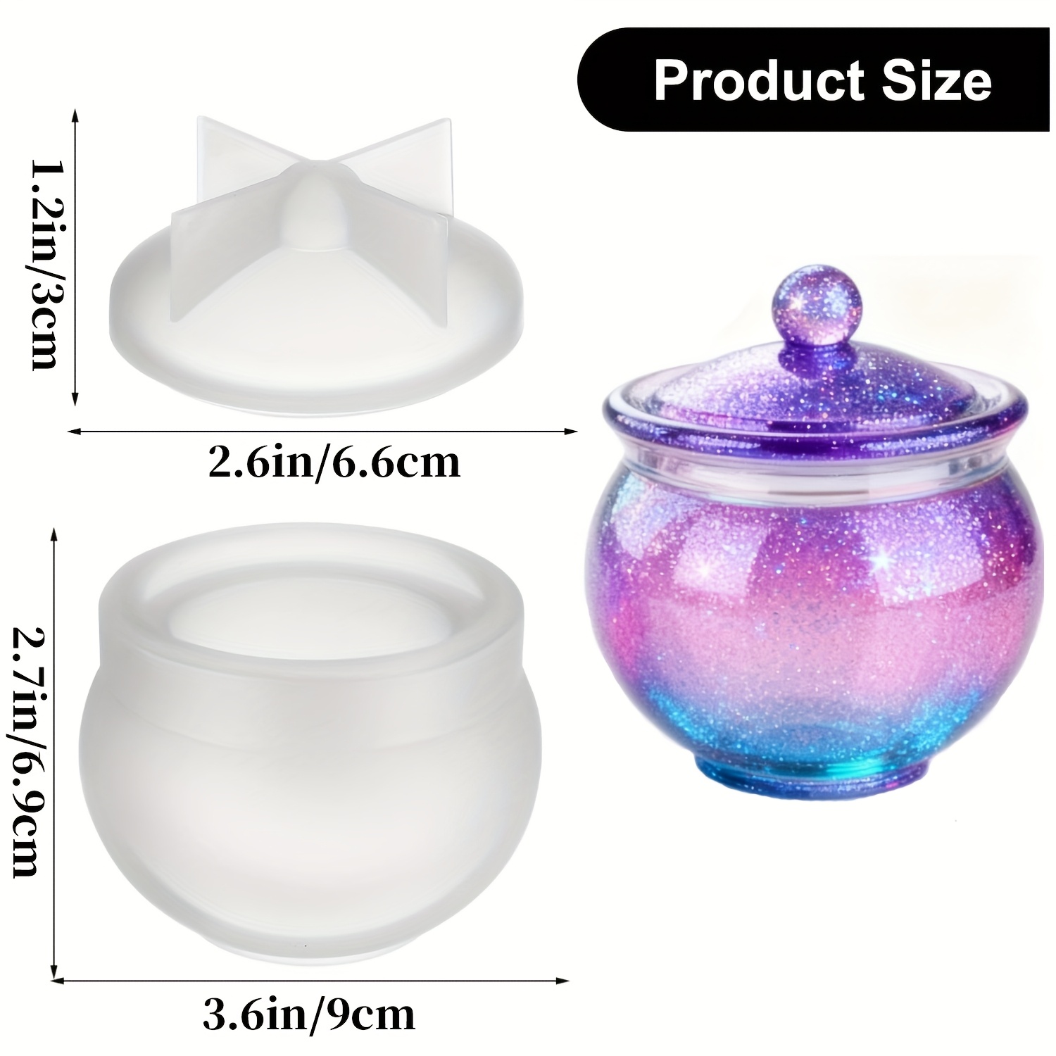 1 Satz runder Harzdosenformen  – Candle Making Jug Bewertung und Preis